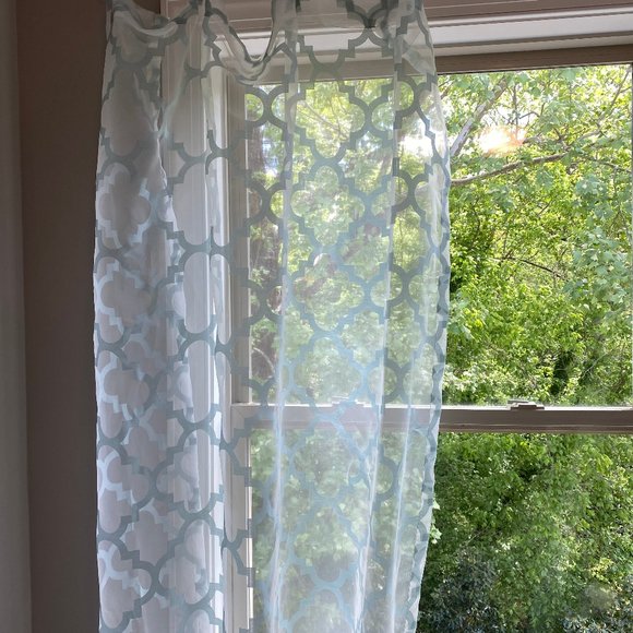 Other - Blue Sheer Curtains - 2 panels